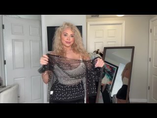 4k fashion review transparent dress try-on haul mirror insights - ytboob